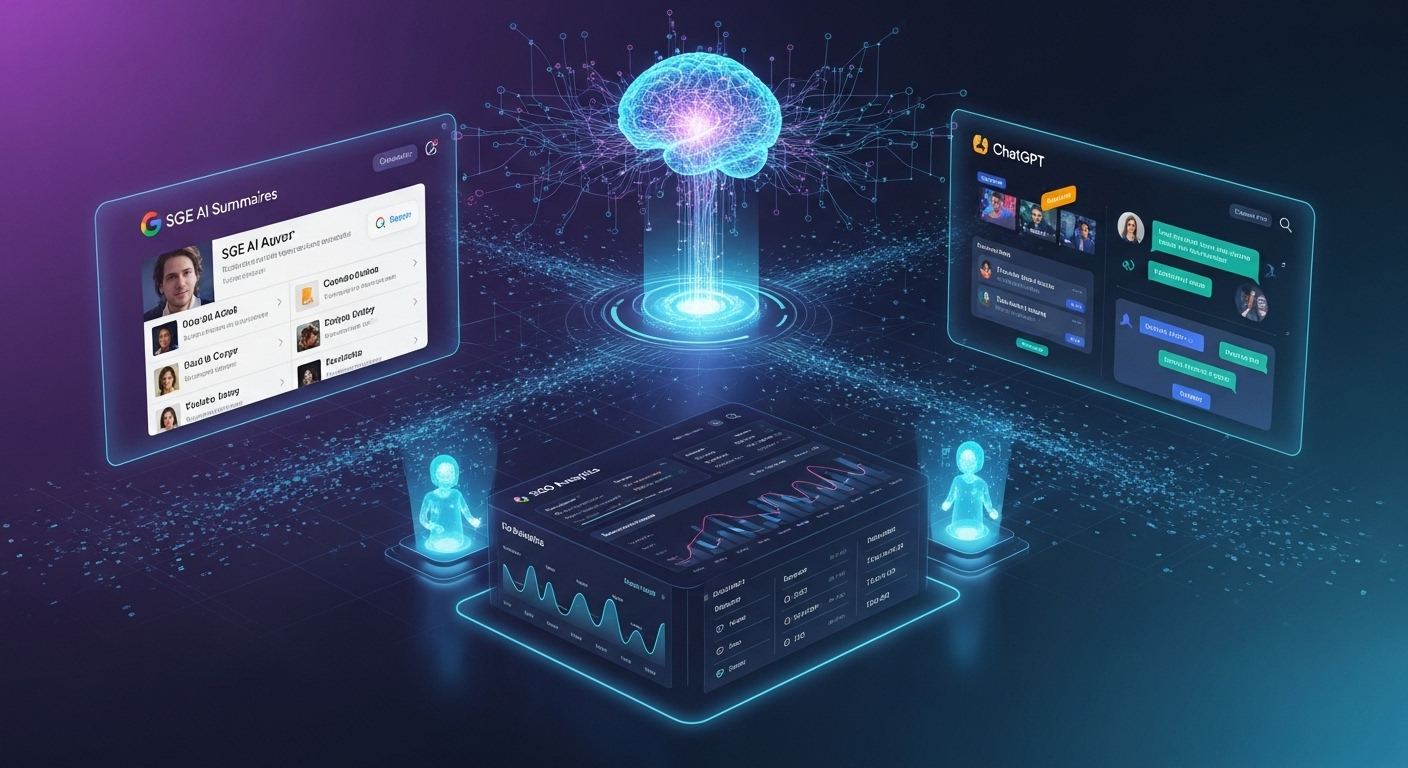 Artificial intelligence AI technology concept representing machine learning and future of search engine optimization