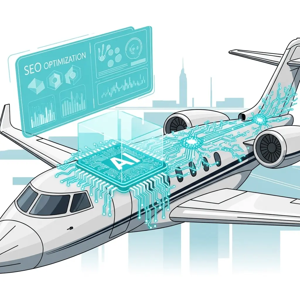 AI technology integration with private jet SEO optimization