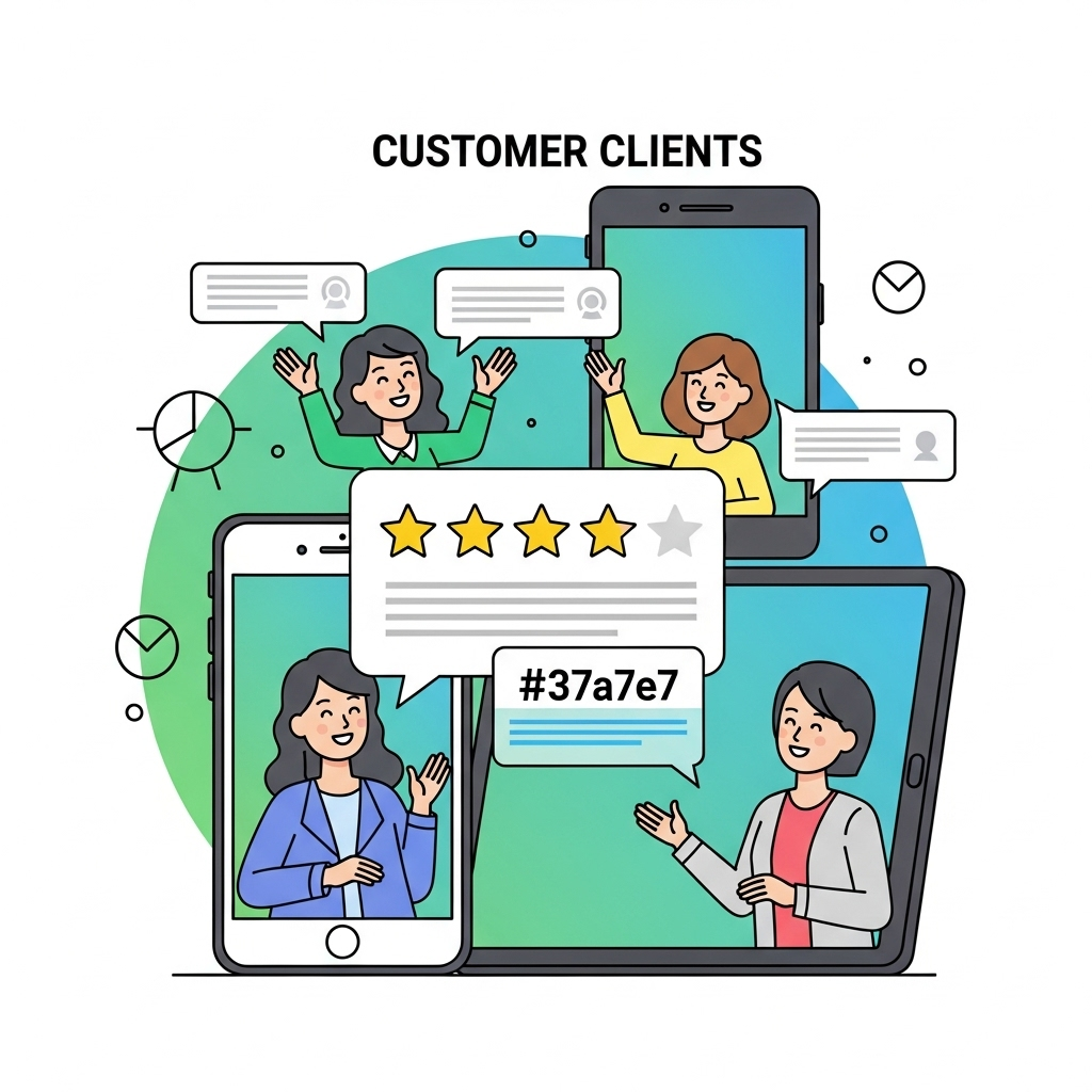 Online review management strategy presentation showcasing reputation optimization, customer feedback analysis and star rating improvements for local SEO in professional boardroom