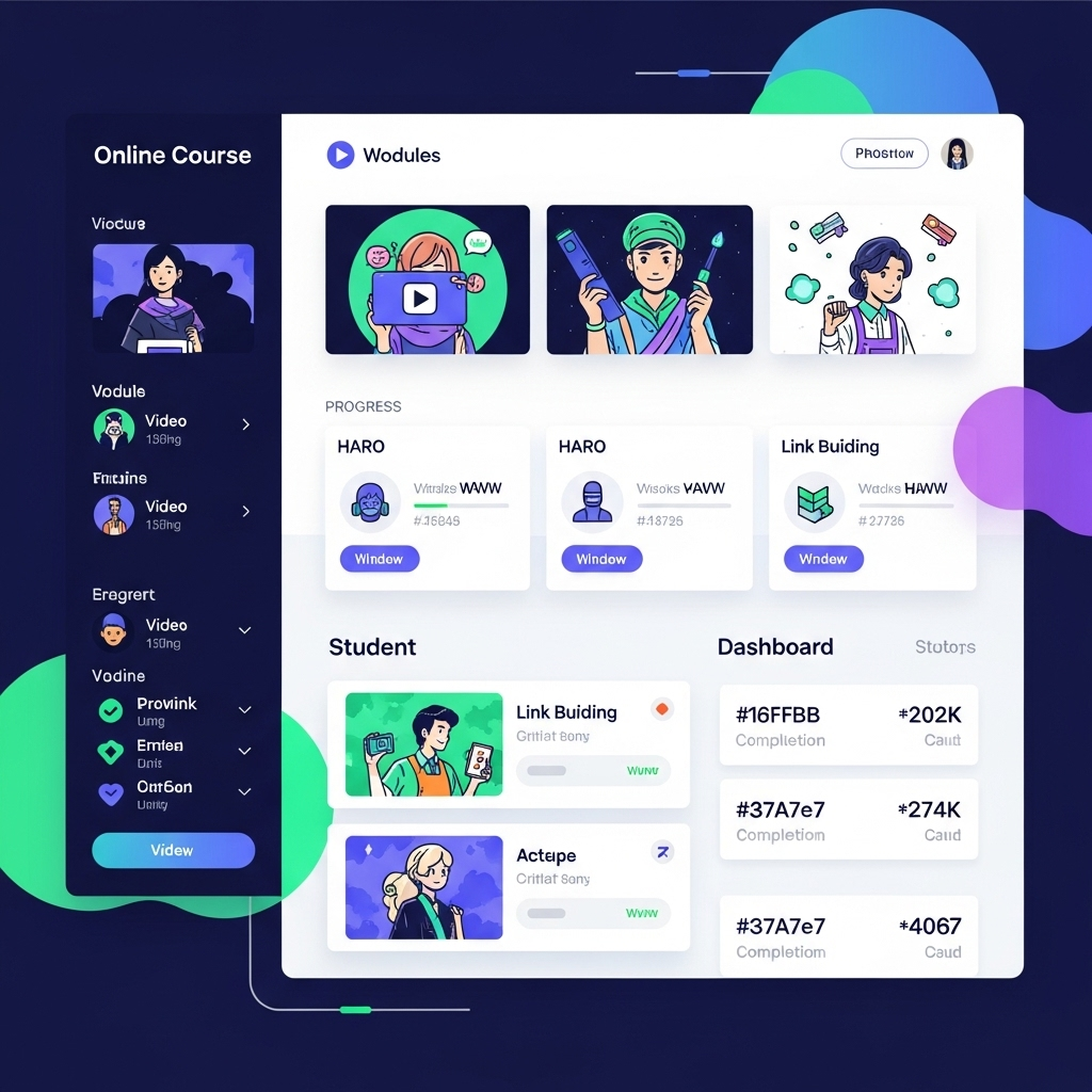 HARO Travel Backlink Blueprint online course module interface