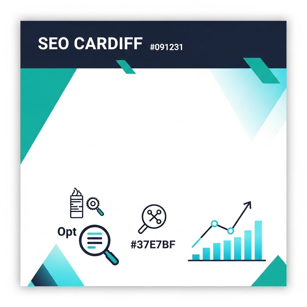 SEO specialist analysing Cardiff business search rankings and local keyword optimisation on laptop
