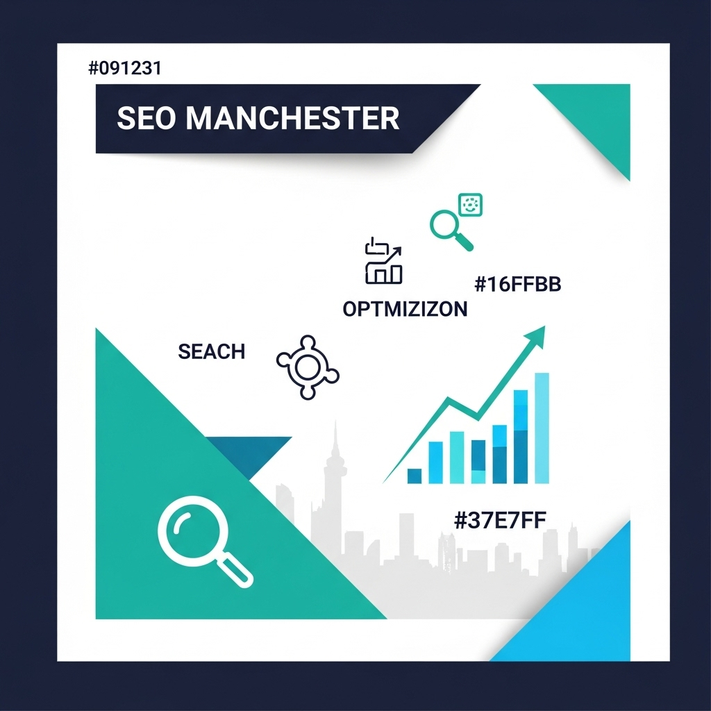 SEO Manchester Services - Local Search Optimisation SEO specialist analysing Manchester business search rankings and local keyword optimisation on laptop