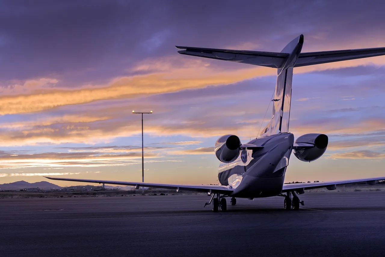 Private jet aircraft in flight representing aviation companies seeking online visibility