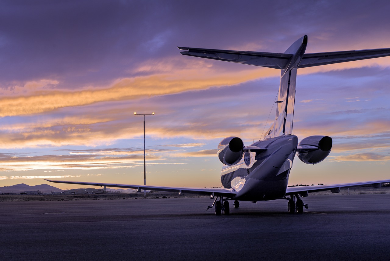 Private jet on tarmac representing luxury aviation SEO opportunities in 2026