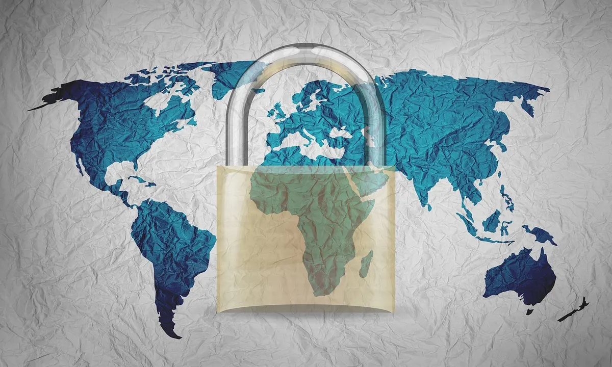 Security lock SSL certificate showing secure connection
